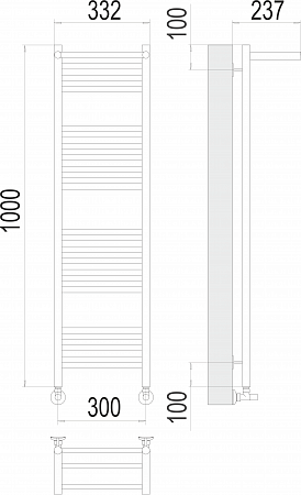 Аврора с/п П20 300х1000 Полотенцесушитель  TERMINUS Брянск - фото 3