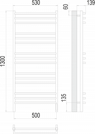 Соренто П15 500х1300 электро (sensor quick touch) Полотенцесушитель  TERMINUS Брянск - фото 3