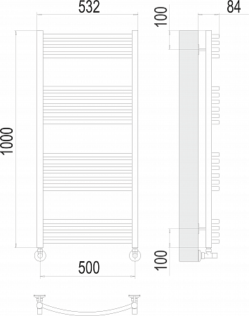 Классик П20 500х1000 Полотенцесушитель  TERMINUS Брянск - фото 3