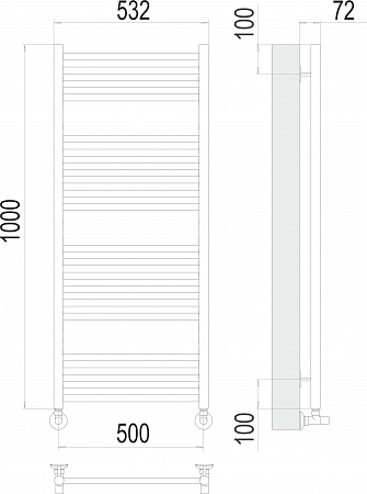 Аврора П20 500х1000 Полотенцесушитель  TERMINUS Брянск - фото 3