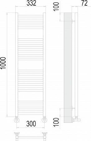 Аврора П20 300х1000 Полотенцесушитель  TERMINUS Брянск - фото 3