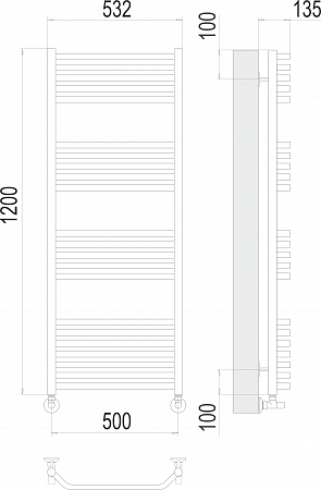 Виктория П22 500х1200 Полотенцесушитель  TERMINUS Брянск - фото 3