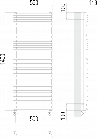 Кремона П22 500х1400 Полотенцесушитель  TERMINUS Брянск - фото 3