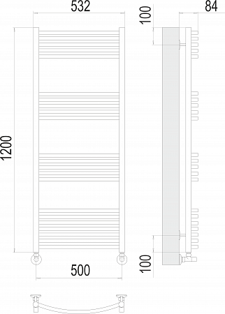 Классик П22 500х1200 Полотенцесушитель  TERMINUS Брянск - фото 3