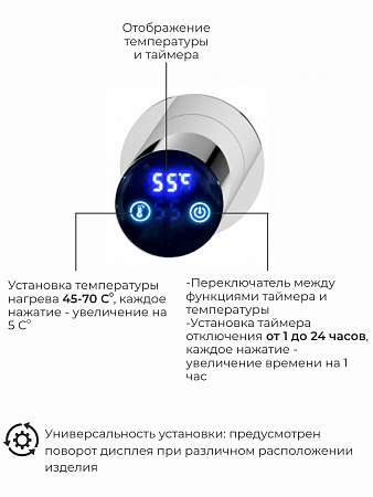 Рондо П2 350х760 электро Полотенцесушитель TERMINUS Нержавеющая сталь Брянск - фото 5