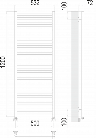 Аврора П22 500х1200 Полотенцесушитель  TERMINUS Брянск - фото 3